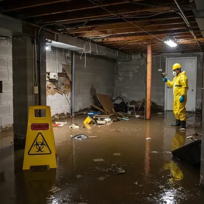 Flooded Basement Electrical Hazard in Mineral Wells, WV Property